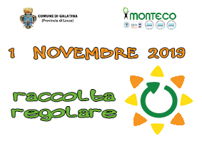 Galatina: raccolta regolare in occasione della festività del 1° Novembre 2019